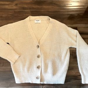 Old Navy Linen Blend Cropped Cardigan